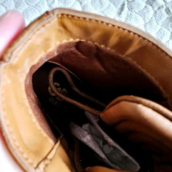 New G by Guess brown boots booties preppy western classy classic 8.5 - Picture 7 of 8